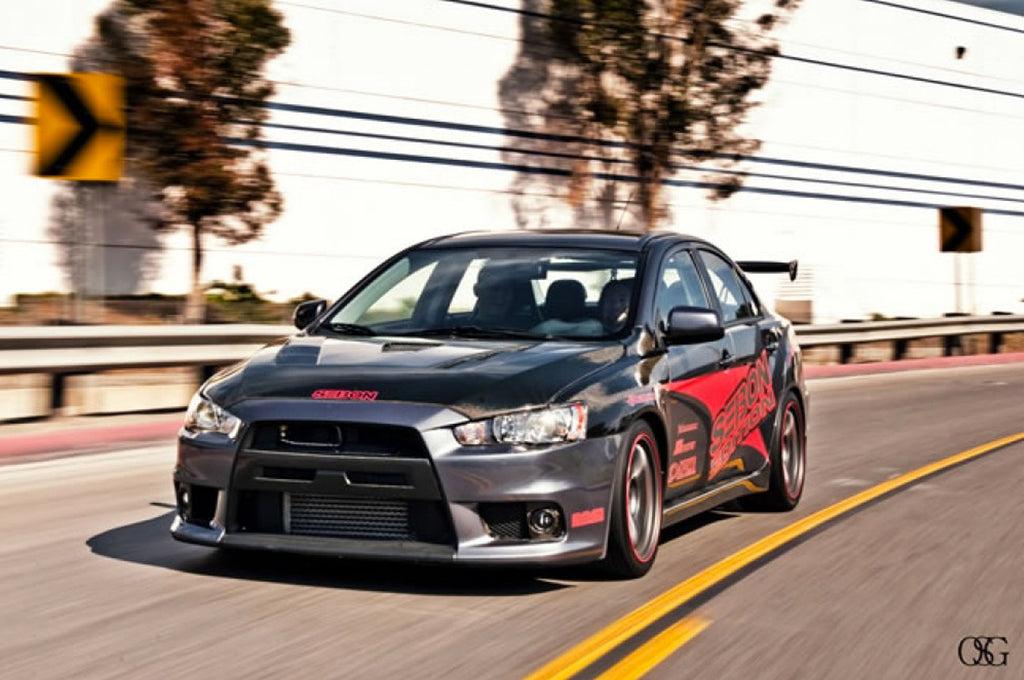 Seibon Carbon Fiber Front Grille Shaved for Evo X (FG0809MITEVOX-S)