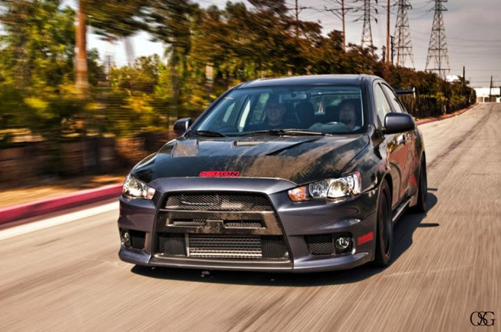Seibon Carbon Fiber Front Grille Shaved for Evo X (FG0809MITEVOX-S)