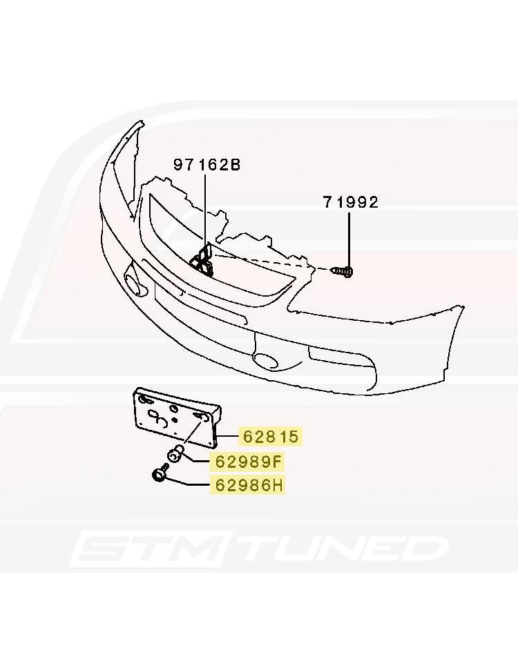 Mitsubishi OEM Front License Plate Mount Install Kit for Evo 9 (FLIC)