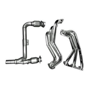 BBK Performance Long-Tube Headers with Cats - Ceramic Coated