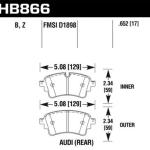 Hawk PC Performance Ceramic Brake Pads for Audi B9 RS5