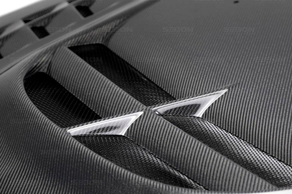 Seibon Carbon Fiber Hood CWII Style Gloss for Evo 7/8/9 (HD0305MITEVO8-CWII)