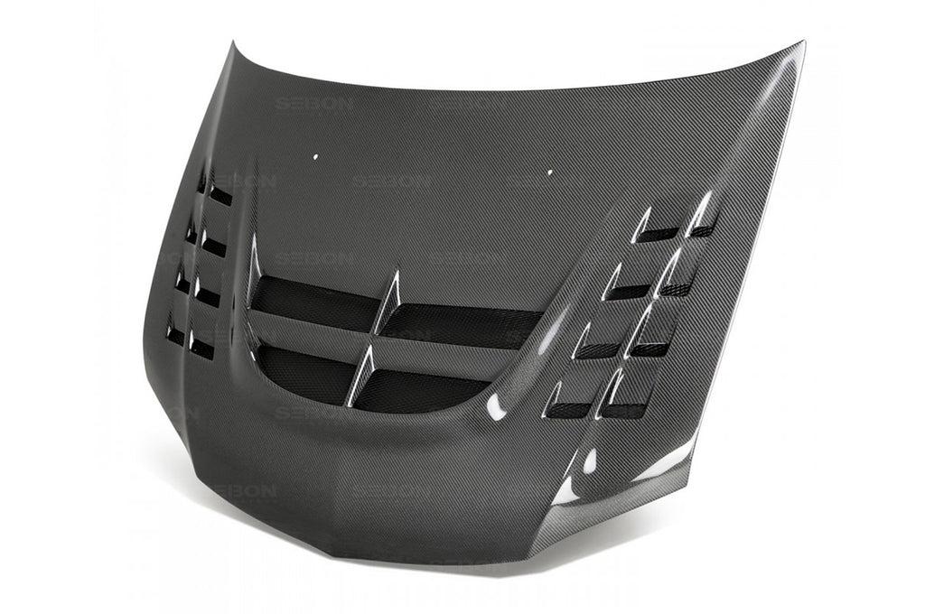 Seibon Carbon Fiber Hood CWII Style Gloss for Evo 7/8/9 (HD0305MITEVO8-CWII)