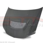 Seibon Carbon Fiber Hood (OEM Style / Silver String Gloss) for Evo 7/8/9 *Discontinued*