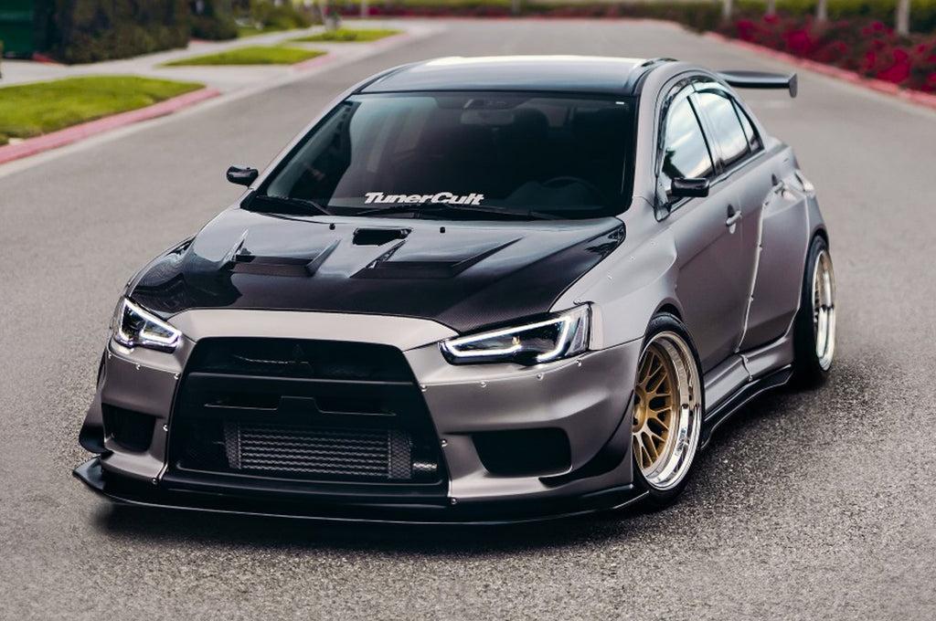 Seibon Carbon Fiber Hood DV Style Gloss for Evo X (HD0809MITEVOX-DV)