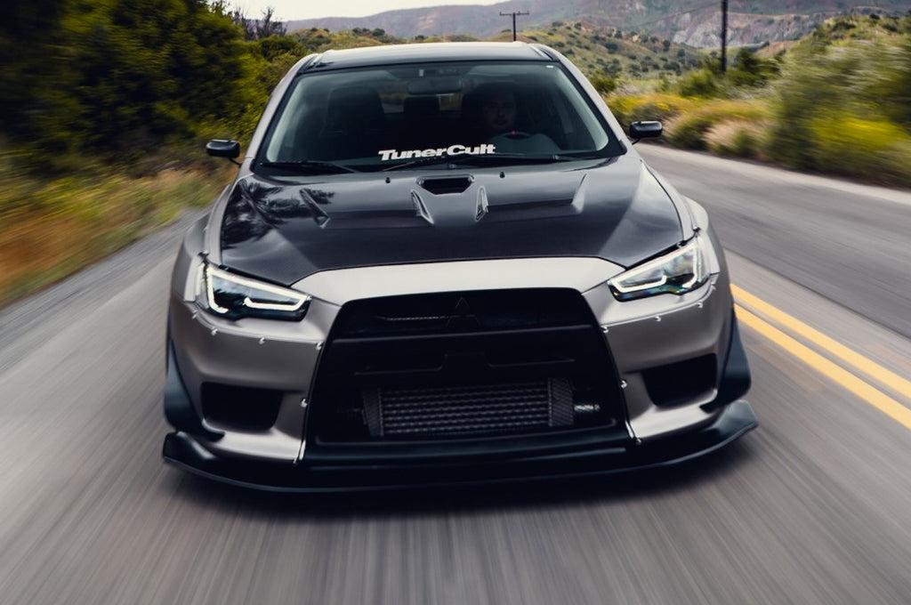 Seibon Carbon Fiber Hood DV Style Gloss for Evo X (HD0809MITEVOX-DV)