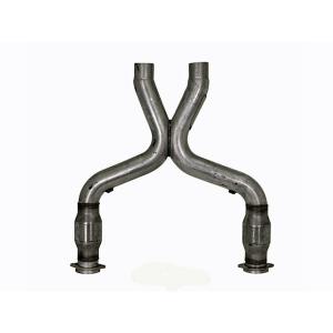BBK Performance Short Mid X Pipe with Catalytic Converters - Aluminized Steel