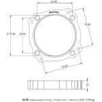 Magnus Nissan R35 GTR 74mm Bosch to OEM Throttle Body Adaptor (MMCINT2019)