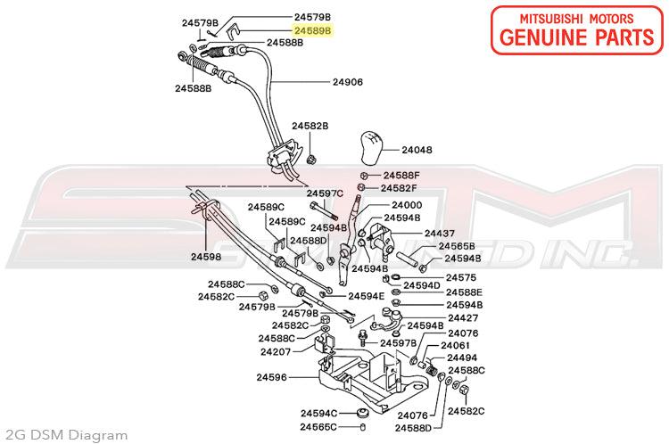 Mitsubishi Shifter Cable Clip (Transmission Side) - 1G/2G DSM