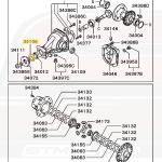 Mitsubishi OEM Rear Diff Seal for Evo I-X DSM (MB393929)