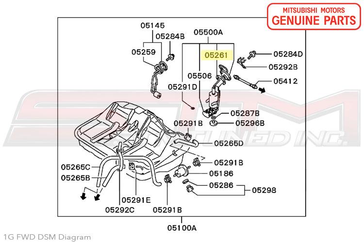 Mitsubishi OEM Fuel Tank Sending Unit Gasket for 1G DSM FWD (MB400578)