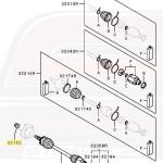 Mitsubishi OEM Front Axle Nut Solid Style for 2011-2015 Evo X (MB515403)