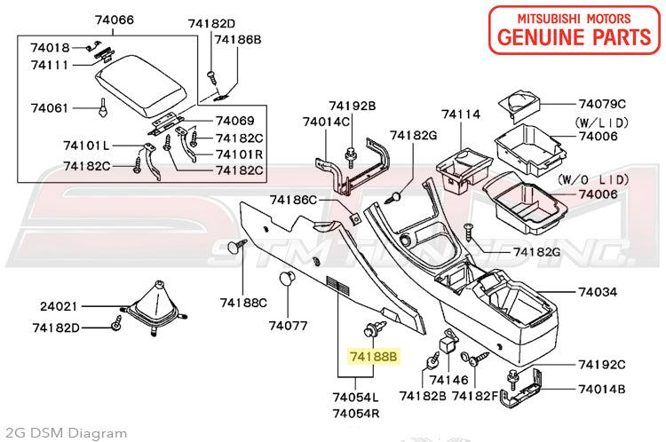 Mitsubishi Floor Console Clip - 2G DSM