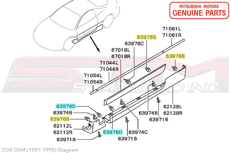 Mitsubishi Side Skirt Clip - 2G DSM