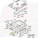 Mitsubishi OEM Headliner A-Pillar Clip for Evo 7/8/9 (MB817060)