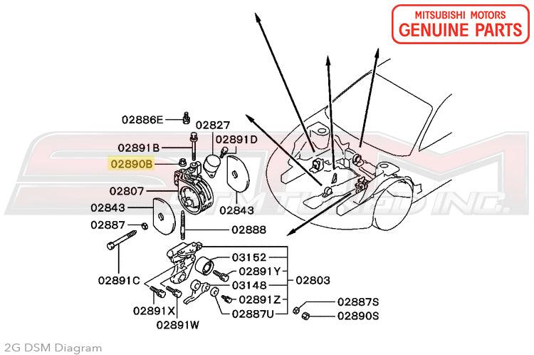 Mitsubishi LH Motor Mount Nut - 2G DSM