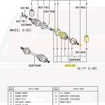 Mitsubishi OEM Axle Boot Kit Inner Front RH for 2G DSM AWD & Evo 2-3 (MB937307)