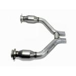 BBK Performance Short Mid H Pipe With Converters - Aluminized Steel