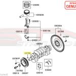 Mitsubishi OEM 4G63 Crankshaft Key (MD008959)