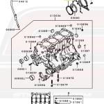 Mitsubishi OEM Rear Main Seal Oil Separator for 6-Bolt DSM (MD040332)