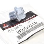 Mitsubishi OEM Engine Oil Pan Drain Bolt (MD050316)