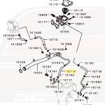 Mitsubishi OEM Water Return Line Hose for Evo 8 (MD082347)