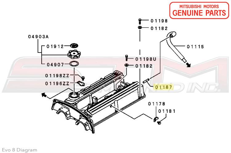 Mitsubishi Valve Cover Breather Fitting - DSM / Evo 4-9