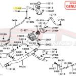 Mitsubishi Throttle Body Water Feed Hose - 2G DSM