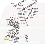 Mitsubishi OEM Timing Tensioner Bolt for 4G63 Evo DSM (MD129350)