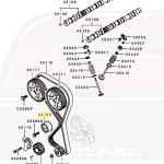 Mitsubishi OEM Timing Belt Tensioner Pulley for 1G DSM (MD129355)