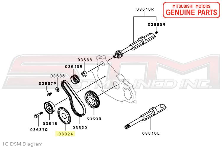 Mitsubishi OEM Crank Trigger Plate for 6-Bolt 1G DSM (MD131241)