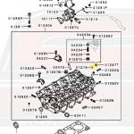Mitsubishi OEM Cylinder Head Oil Feed Plug for 4G63 (MD137353) w/ 10mm Crush Washer