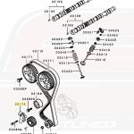 Mitsubishi OEM Timing Belt Tensioner for 1G DSM 6-Bolt (MD164533)
