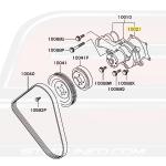 Mitsubishi OEM Water Pump Gasket for 1G DSM (MD169859)