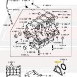 Mitsubishi OEM Rear Main Seal Housing for 7-Bolt DSM (MD172170)