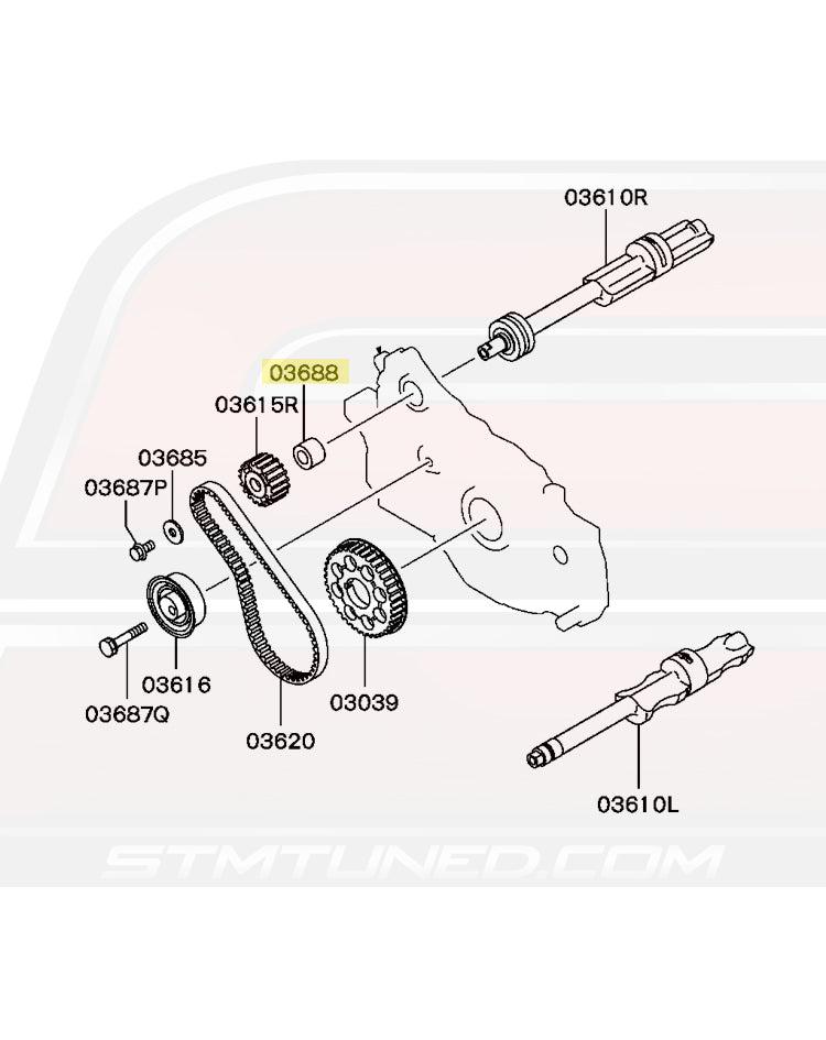 Mitsubishi OEM Balancer Belt Spacer for 4G63 (MD174470)