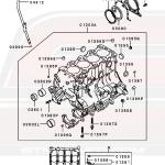 Mitsubishi OEM Rear Main Seal Housing Gasket for 6-Bolt DSM (MD183243)