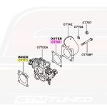 Mitsubishi OEM Throttle Body Gasket Inner for 2G DSM (MD184046)