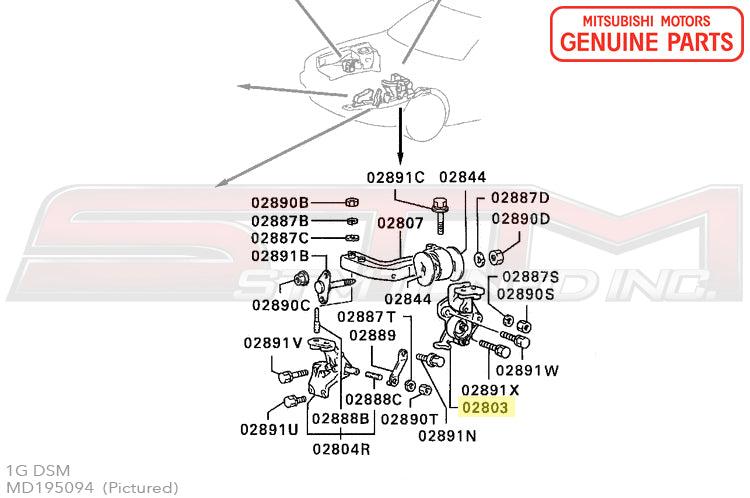 Mitsubishi Tensioner Arm/Idler Pulley Engine Bracket