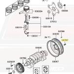 Mitsubishi OEM Flywheel Bolt for 7-Bolt DSM / Evo 1-3 (MD302074)