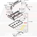 Mitsubishi OEM Valve Cover Gaskets for Evo 4-8