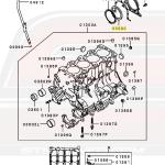 Mitsubishi OEM Rear Main Seal for 6-Bolt DSM (MD343564)