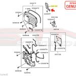 Mitsubishi Metal Timing Belt Upper Under Cover (Left Side / Rear) - Evo 9