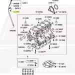Mitsubishi OEM Engine Oil Dipstick Tube Bolt for Evo 4-9 (MF140021)