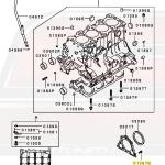 Mitsubishi OEM Rear Main Seal Housing Bolt for 4G63 7-Bolt DSM/Evo (MF140204)