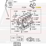 Mitsubishi OEM Rear Main Seal Housing Bolt for 4G63 7-Bolt DSM/Evo (MF140204)