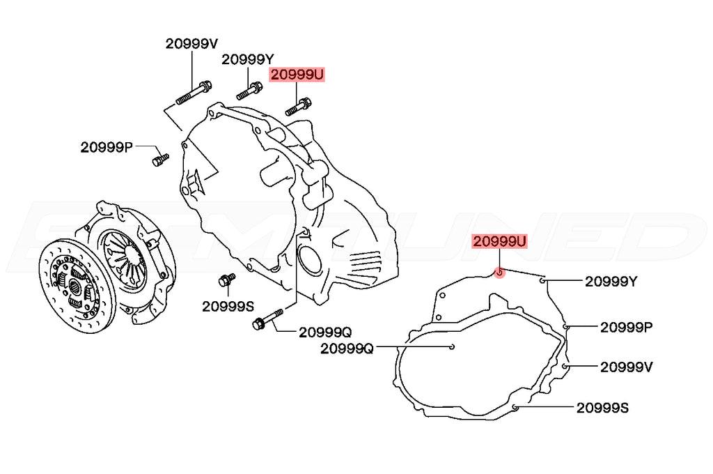 Mitsubishi OEM Transmission to Engine Bolt for DSM / Evo 1-9 (MF140266)