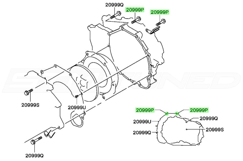 Mitsubishi OEM Transmission to Engine Bolt for Evo 4-9 (MF140268)