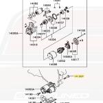 Mitsubishi OEM Starter Bolt Long for Evo 4-9 (MF140270)