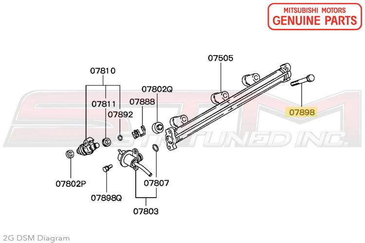 Mitsubishi Fuel Rail Bolt - 1G/2G DSM